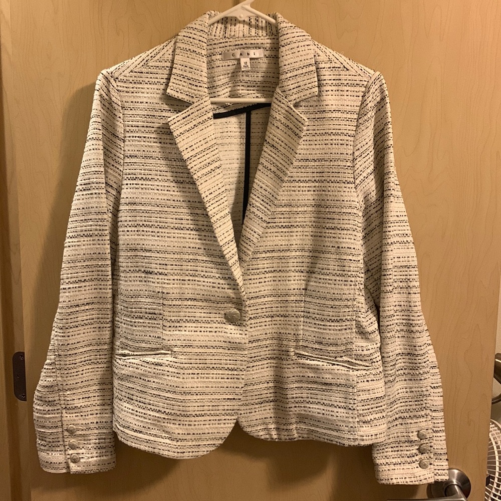 Black and white blazer